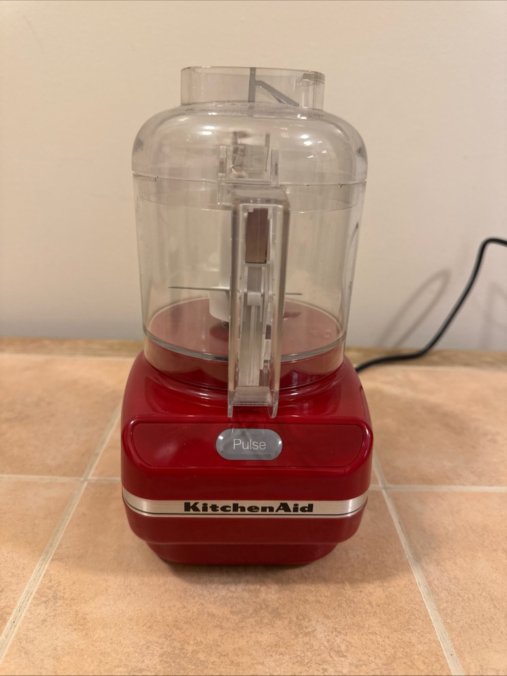 KitchenAid Glossy Red Mini Chopper with Clear Work Bowl